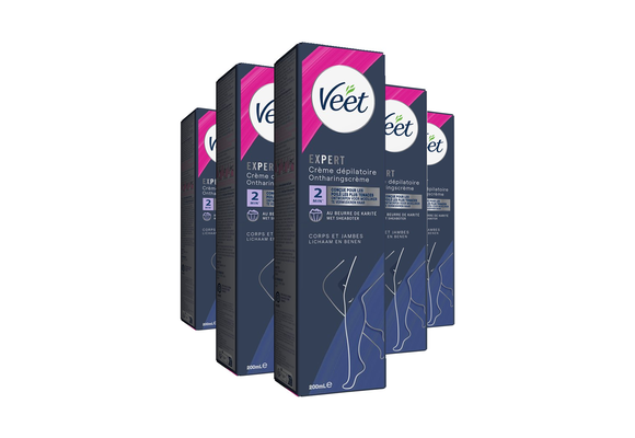 Veet - Expert - Ontharingscreme Benen 200ml - 5 stuks - Voordeelverpakking