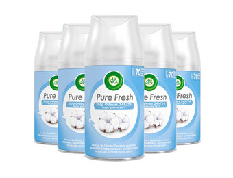 Air Wick Freshmatic Pure Fresh - Zachtheid van Katoen - Navulling - 5 stuks - Voordeelverpakking