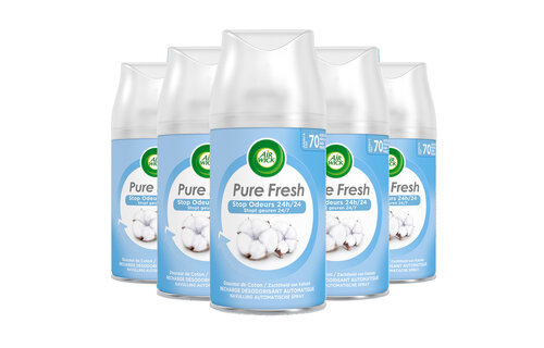 Air Wick Freshmatic Pure Fresh - Zachtheid van Katoen - Navulling - 5 stuks - Voordeelverpakking