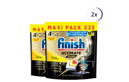Finish Ultimate+ Lemon 33 tabs x2