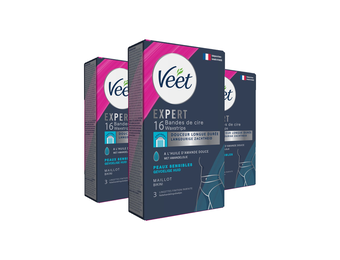Veet - Expert - Koude Wasstrips - Bikini 16st - 3 stuks - Voordeelverpakking