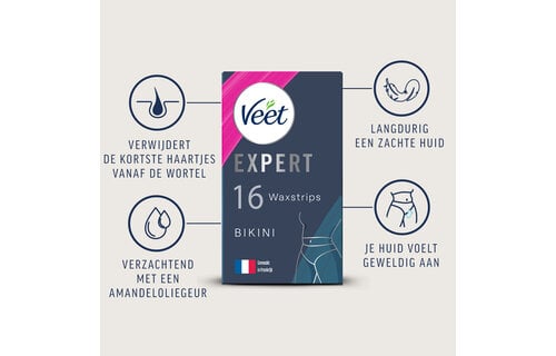 Veet - Expert - Koude Wasstrips - Bikini 16st - 3 stuks - Voordeelverpakking