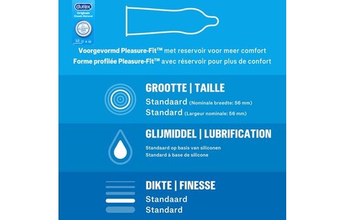 Durex - Condooms Classic Natural 12 stuks - Glijmiddel Play Sensitive Waterbasis 50 ml