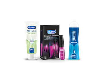 Durex - 210ml Glijmiddel - Nature Hydratant 1x100ml - Intense Orgasm 1x10ml - Play Sensitive 1x100ml - Voordeelverpakking