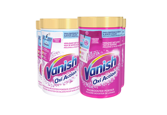 Vanish Oxi Action -  Whitening &amp;  Wasbooster Poeder - 1.5 kg x 4 - Voordeelverpakking