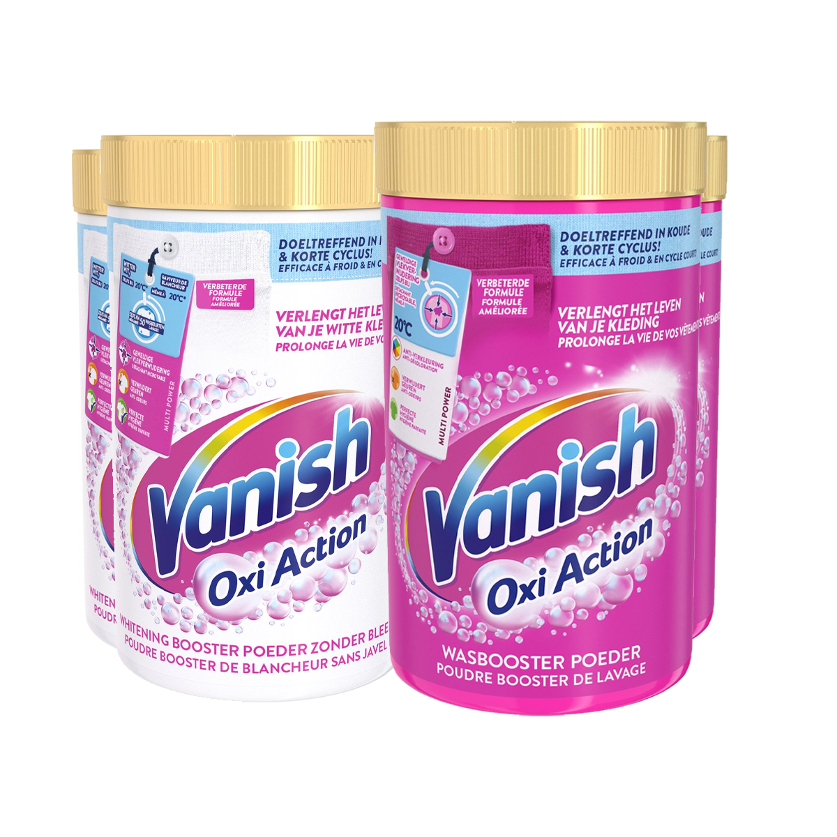 Vanish Oxi Action -  Whitening &  Wasbooster Poeder - 1.5 kg x 4 - Voordeelverpakking