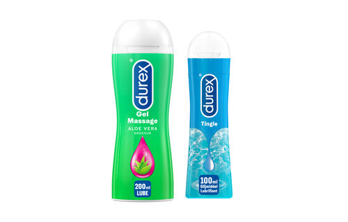 Durex -  Durex Play Massage 2/1 Aloë Vera 200ML - Durex Play Tingle Gel 100ML