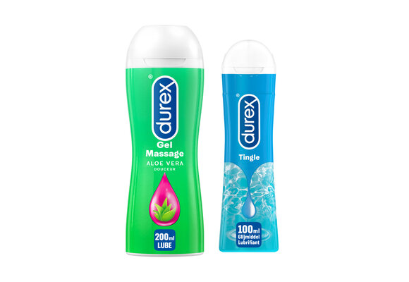 Durex -  Durex Play Massage 2/1 Aloë Vera 200ML - Durex Play Tingle Gel 100ML