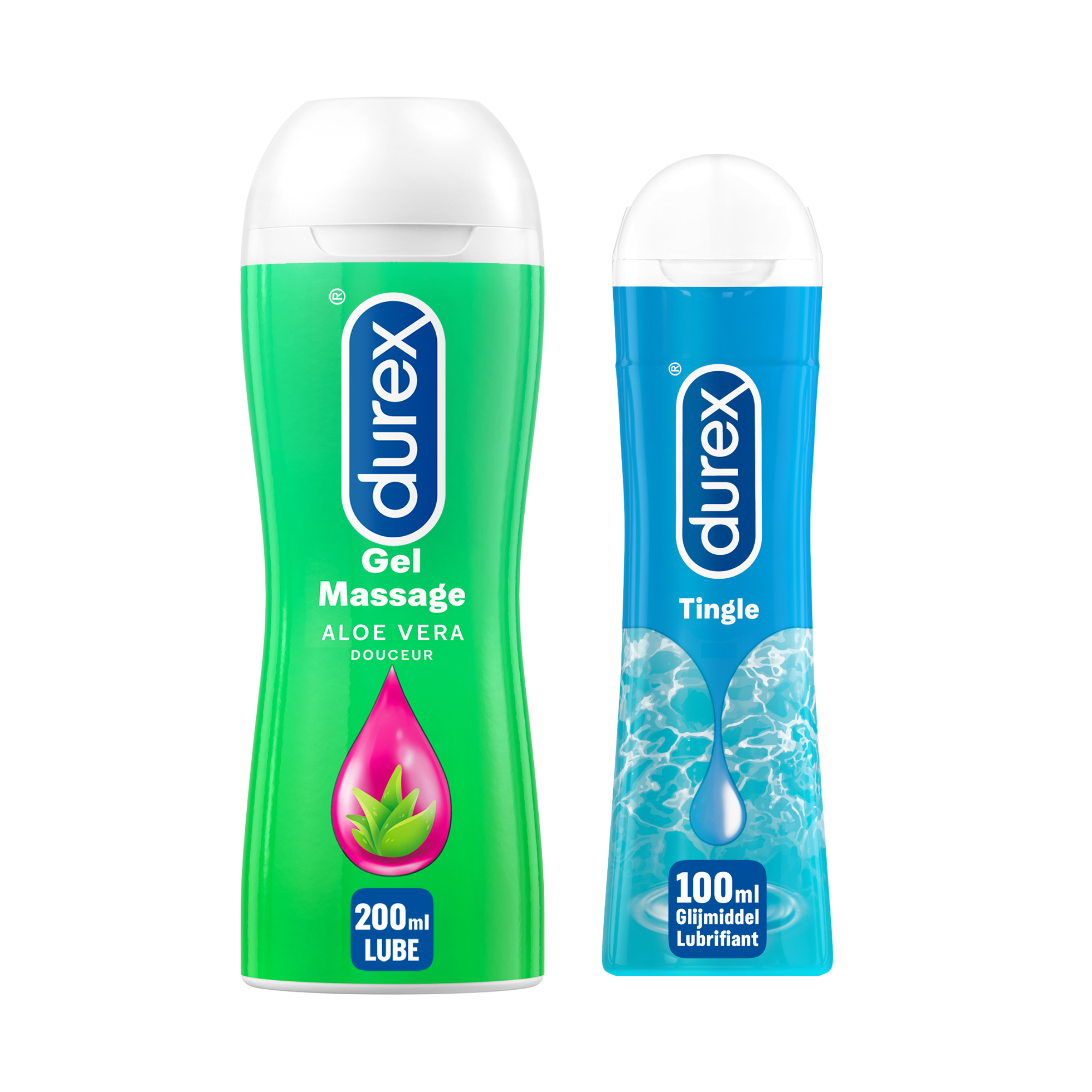 Durex -  Durex Play Massage 2/1 Aloë Vera 200ML - Durex Play Tingle Gel 100ML