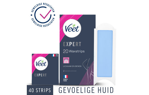 Veet - Expert - Koude Wasstrips - Benen (Normal) 20st  - 4 stuks - Voordeelverpakking