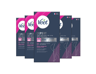 Veet - Expert - Koude Wasstrips - Benen (Normal) 20st  - 5 stuks - Voordeelverpakking