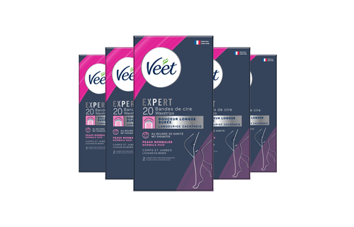 Veet - Expert - Koude Wasstrips - Benen (Normal) 20st  - 5 stuks - Voordeelverpakking