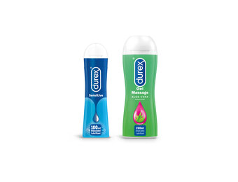 Durex - 300ml Glijmiddel - Play Sensitive 1x100ml - Play Massage 2/1 Aloe 1x200ml - Voordeelverpakking