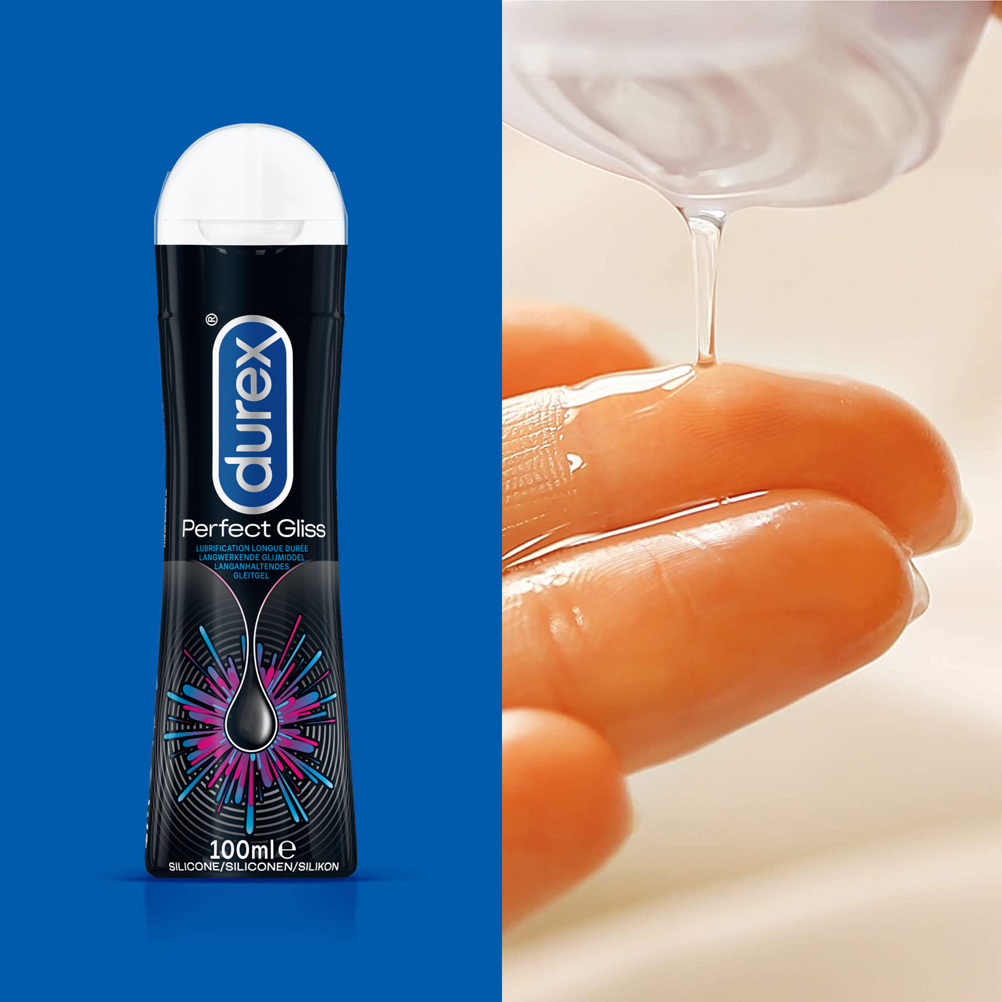 Durex - 110ml Glijmiddel - Perfect Gliss 1x100ml - Intense Orgasm 1x10ml - 10 stuks Condooms - Perfect Gliss 1x10 stuks - Voordeelverpakking