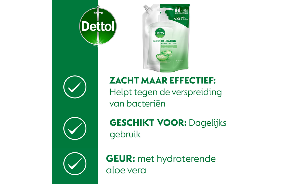 Dettol Refill Hydrating Aloe Vera 500ML x 2