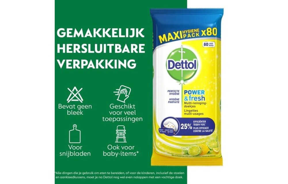 500ml Allesreiniger Power Fresh - Citrus 240 Schoonmaakdoekjes Power Fresh - Citrus