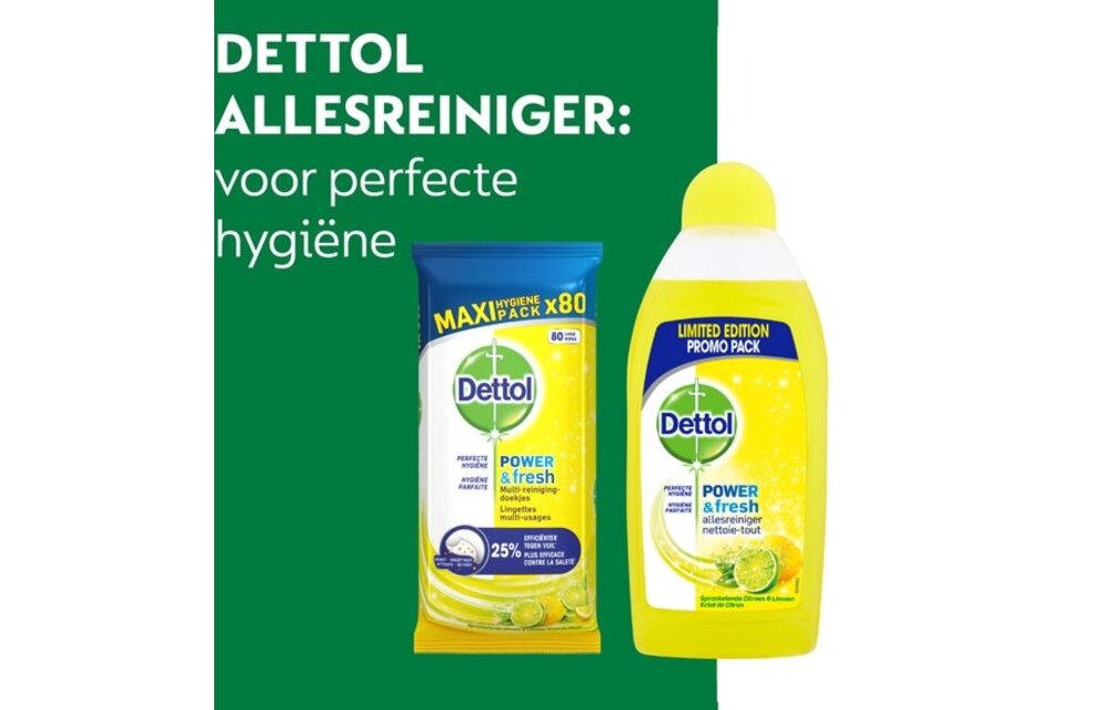 500ml Allesreiniger Power Fresh - Citrus 240 Schoonmaakdoekjes Power Fresh - Citrus