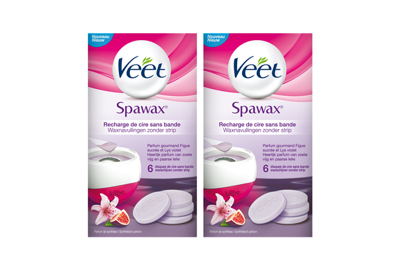 Veet - Expert Spawax Navulling  Gesuikerde Vijg en Paarse Lelie - 2 stuks