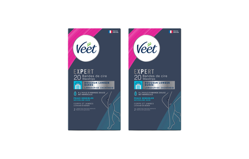 Veet - Expert - Koude Wasstrips - Benen (Sensitive) 20st  - 2 stuks - Voordeelverpakking