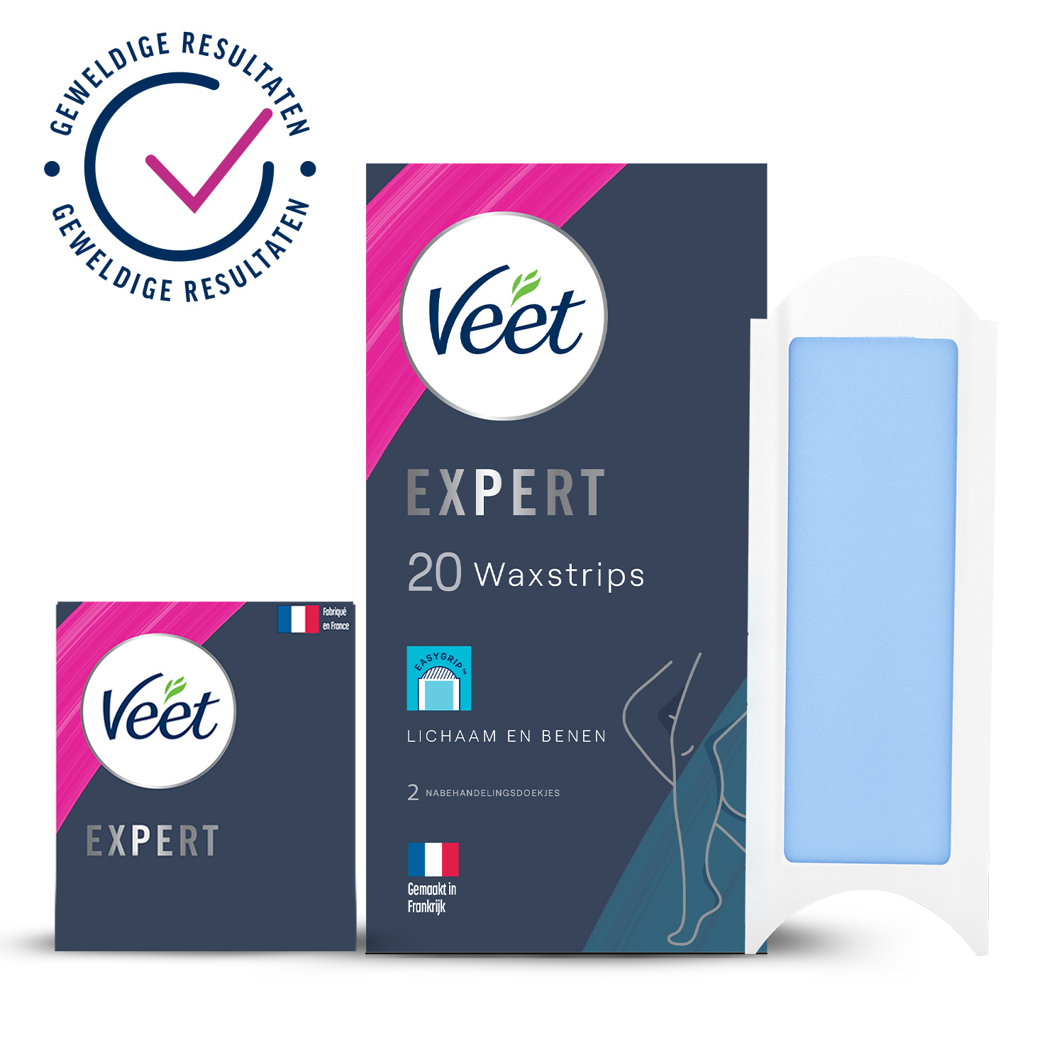 Veet - Expert - Koude Wasstrips - Benen (Sensitive) 20st  - 2 stuks - Voordeelverpakking