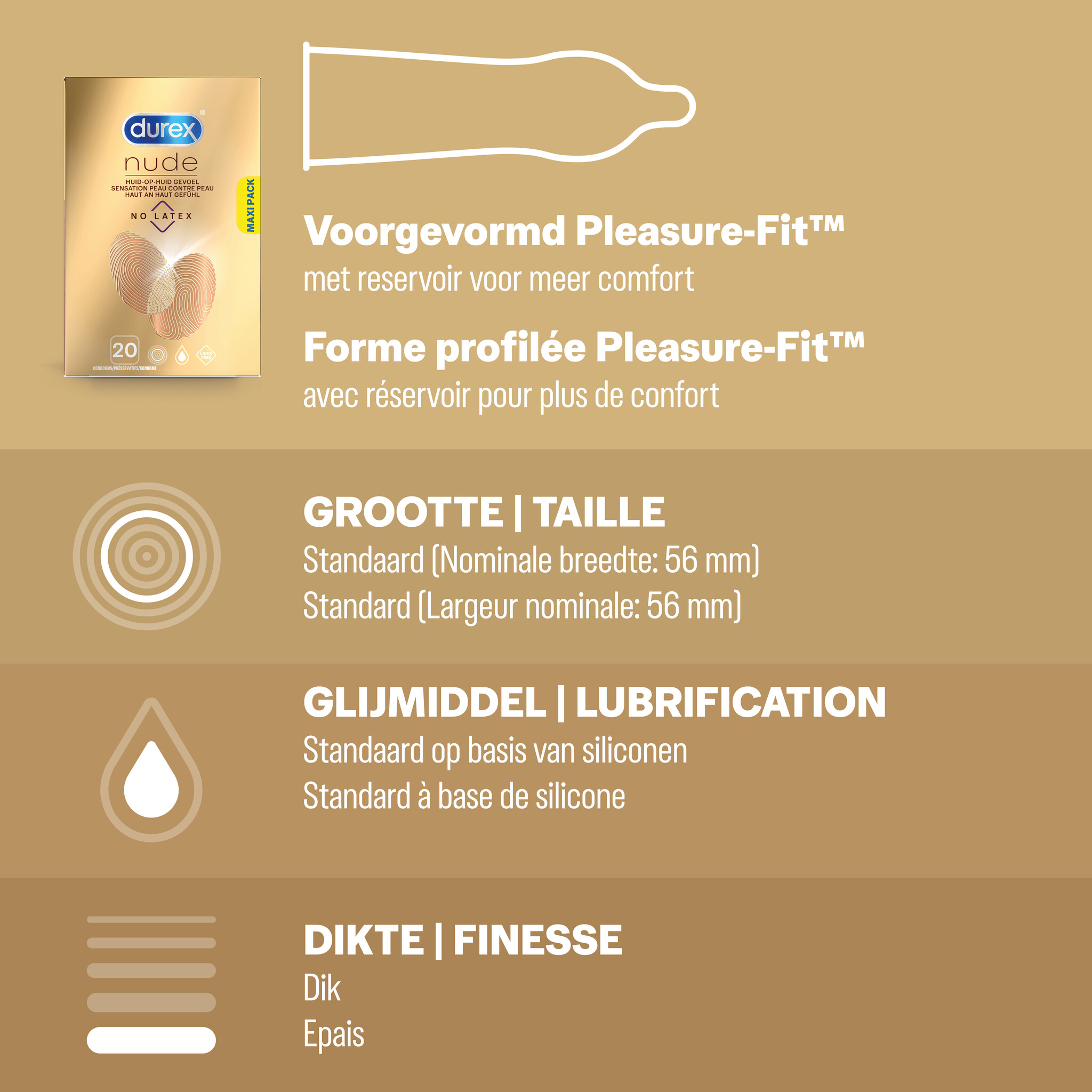 Durex - 40 stuks Condooms - Extra Safe 1x20 stuks - Nude No Latex 1x20 stuks - Voordeelverpakking