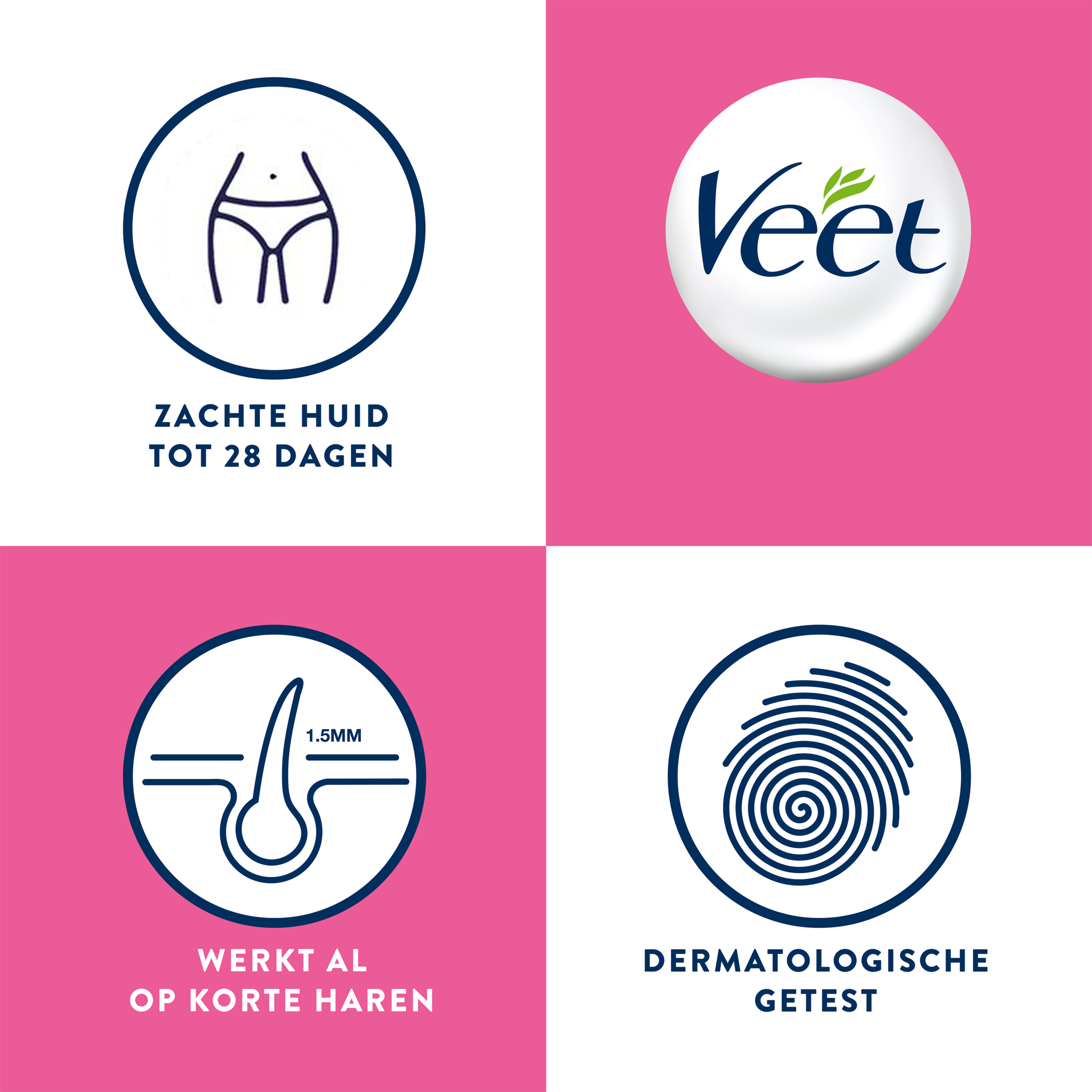 Veet - Pure - Ontharingstrips Benen Hypoallergene  40 st - Ontharingsstrips Bikini Hypoallergene  16 st