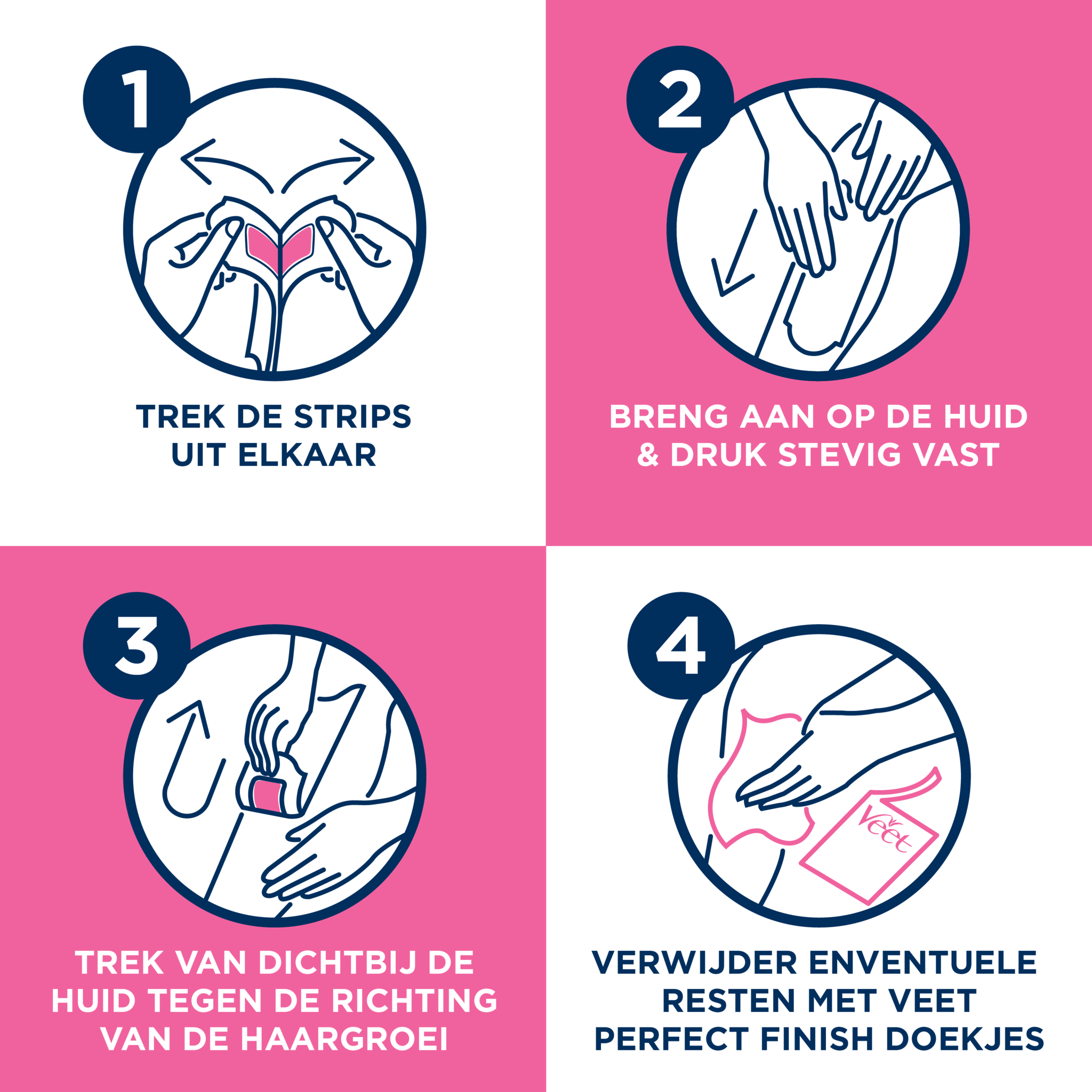 Veet - Pure - Ontharingstrips Benen Hypoallergene  40 st - Ontharingsstrips Bikini Hypoallergene  16 st