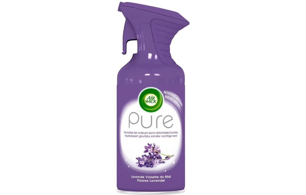 Air Wick - Air Wick Luchtverfrisser Spray - Pure Lentedauw & Pure Paarse Lavendel 250ml x 8 - Voordeelverpakking