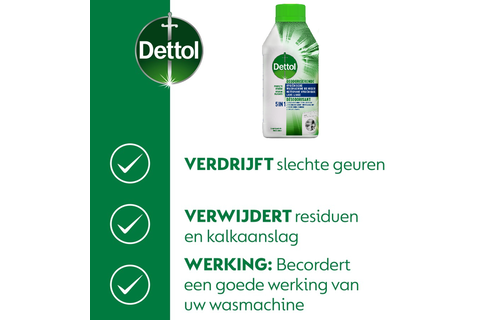 Dettol - Hygiënische Wasmachine Reiniger - 3 x 250 ml