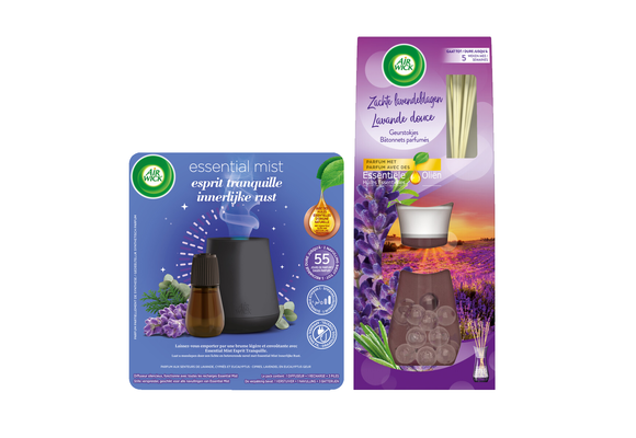 Air Wick geurstokjes essential lavendel &amp; essential mist kit sleep (lavendel)