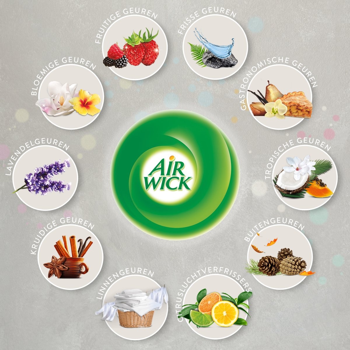 Air Wick - Air Wick Luchtverfrisser Spray - Pure Lentedauw & Pure Paarse Lavendel 250ml x 4 - Voordeelverpakking