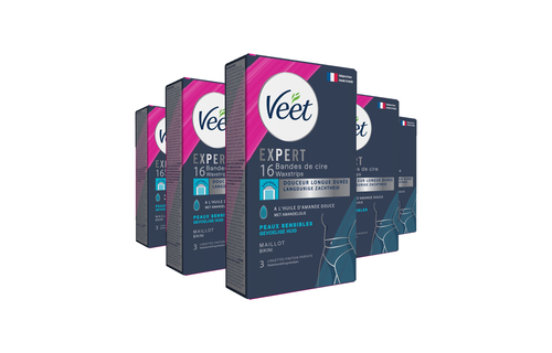 Veet - Expert - Koude Wasstrips - Bikini 16st - 5 stuks - Voordeelverpakking