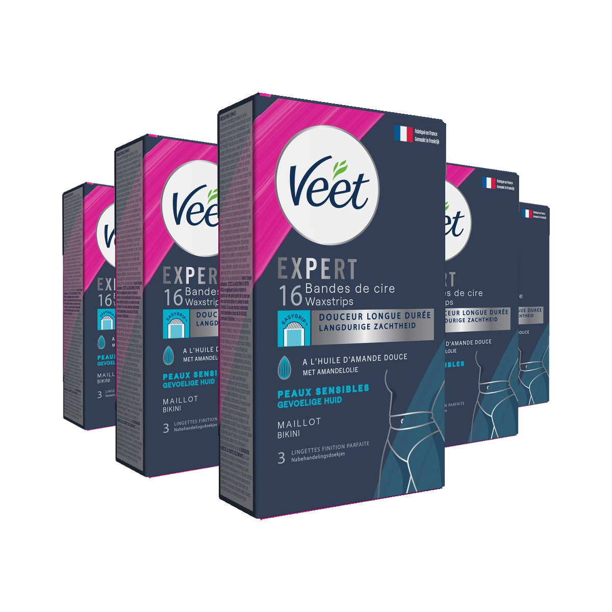 Veet - Expert - Koude Wasstrips - Bikini 16st - 5 stuks - Voordeelverpakking