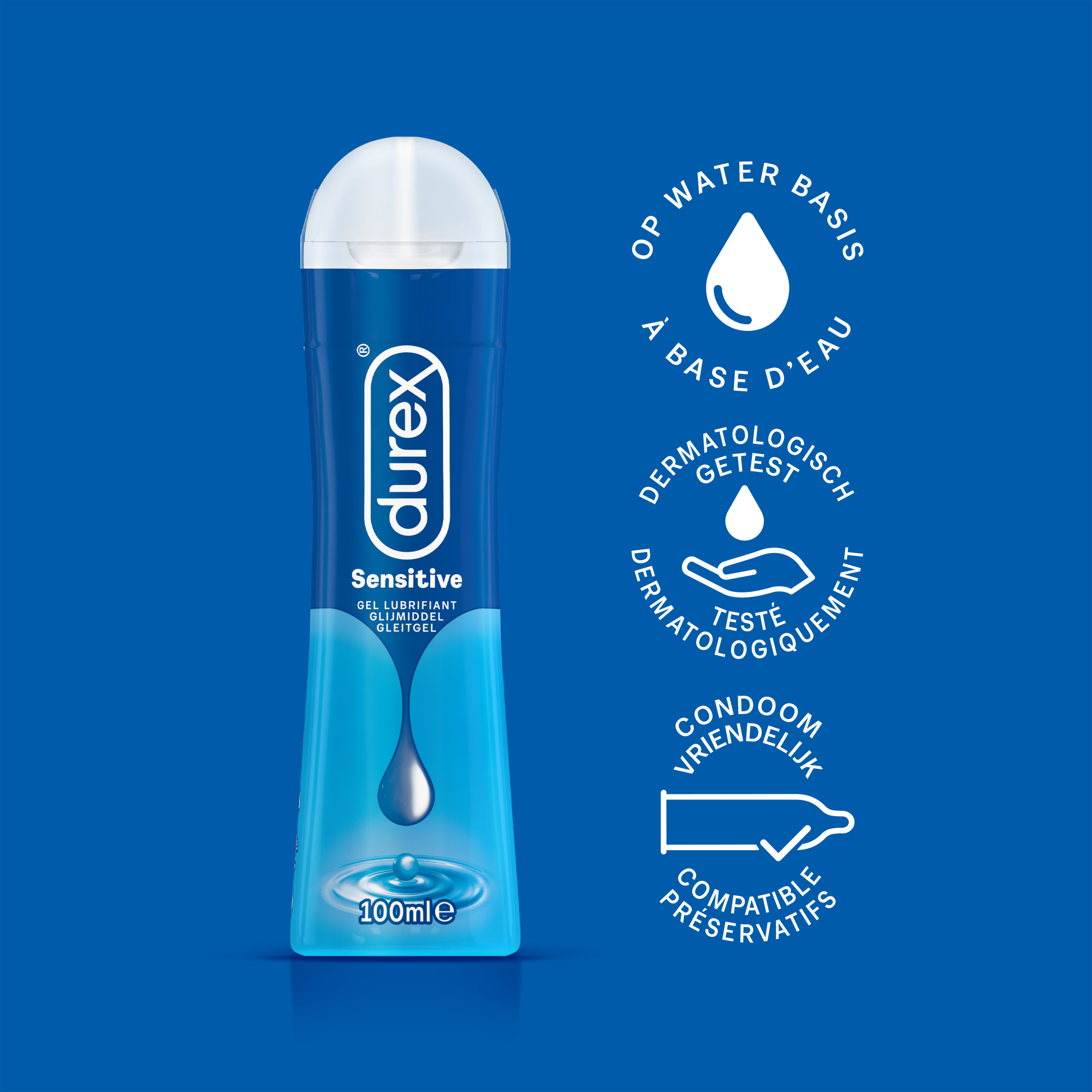 Durex - 10 stuks Condooms - Orgasm Intense - 110ml Glijmiddel - Intense Orgasm 10ml - Play Sensitive 100ml - Voordeelverpakking