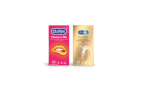 Durex - 20 stuks Condooms - Pleasure Me 1x10 stuks - Nude No Latex 1x10 stuks - Voordeelverpakking
