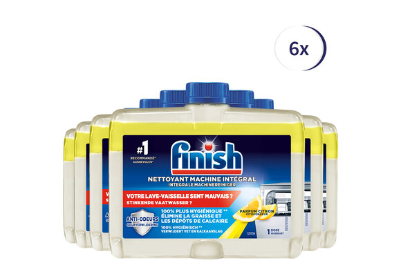 Finish Hygiene Machinereiniger Lemon - 250ml x6