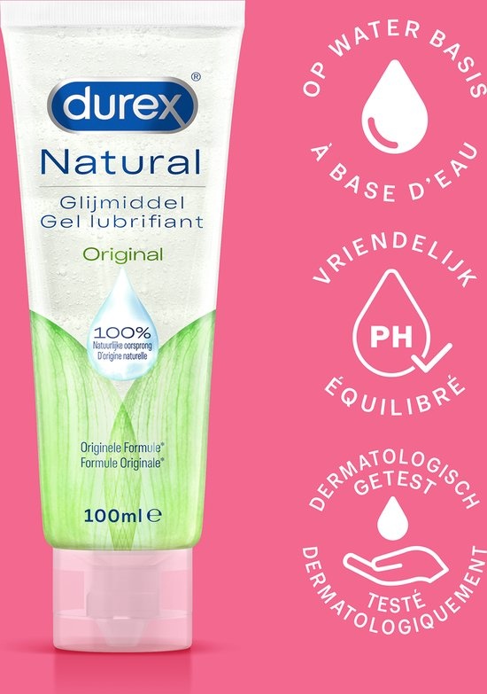 Durex Condooms Classic Natural 20st + Durex Glijmiddel Natural - 100% natuurlijk - 100 ml