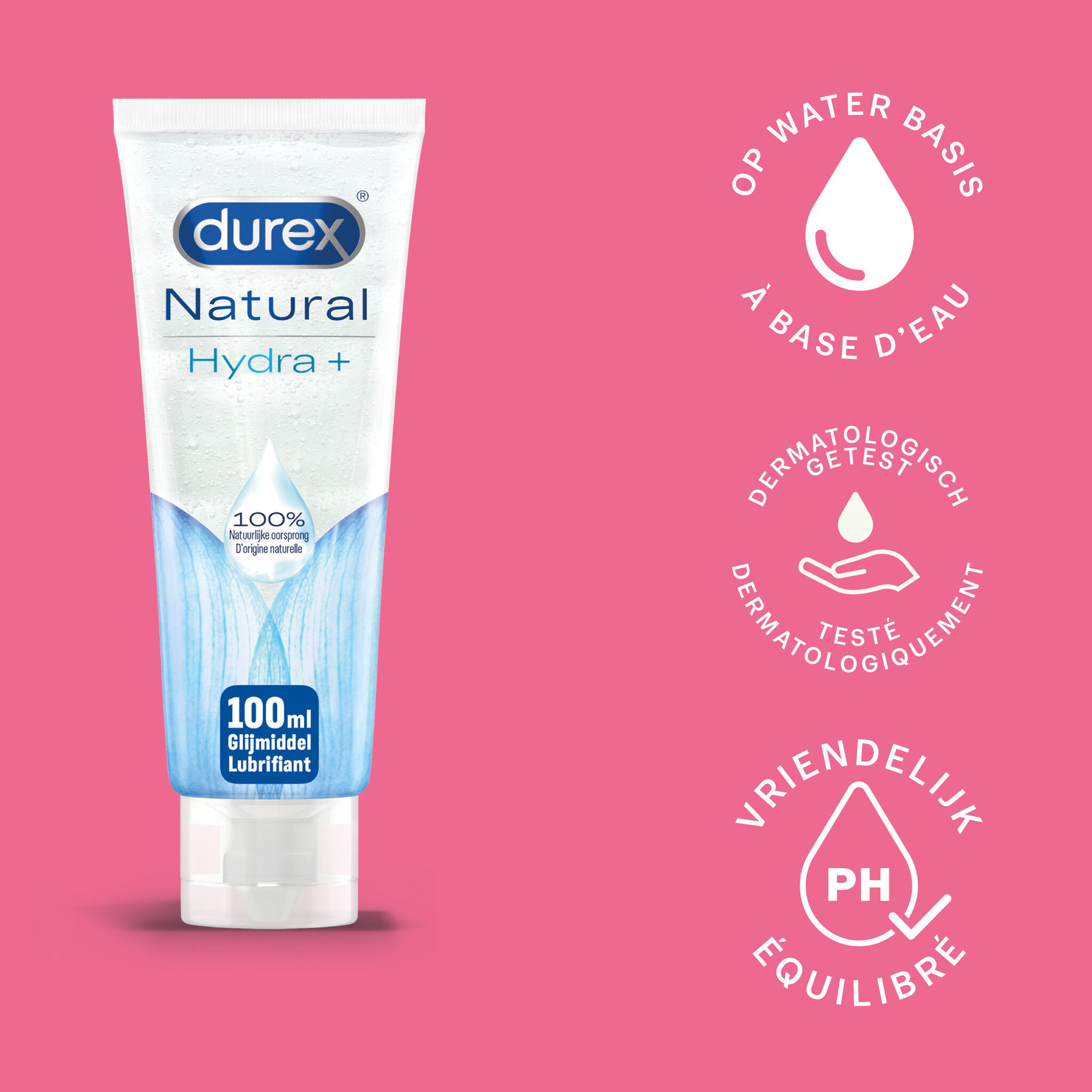 Durex - 110ml Glijmiddel - Natural Hydrant 1x100ml - Intense Orgasm 1x10ml - Voordeelverpakking