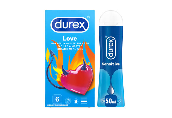 Durex - Condooms Love 6st - Play Sensitive Glijmiddel 50ML