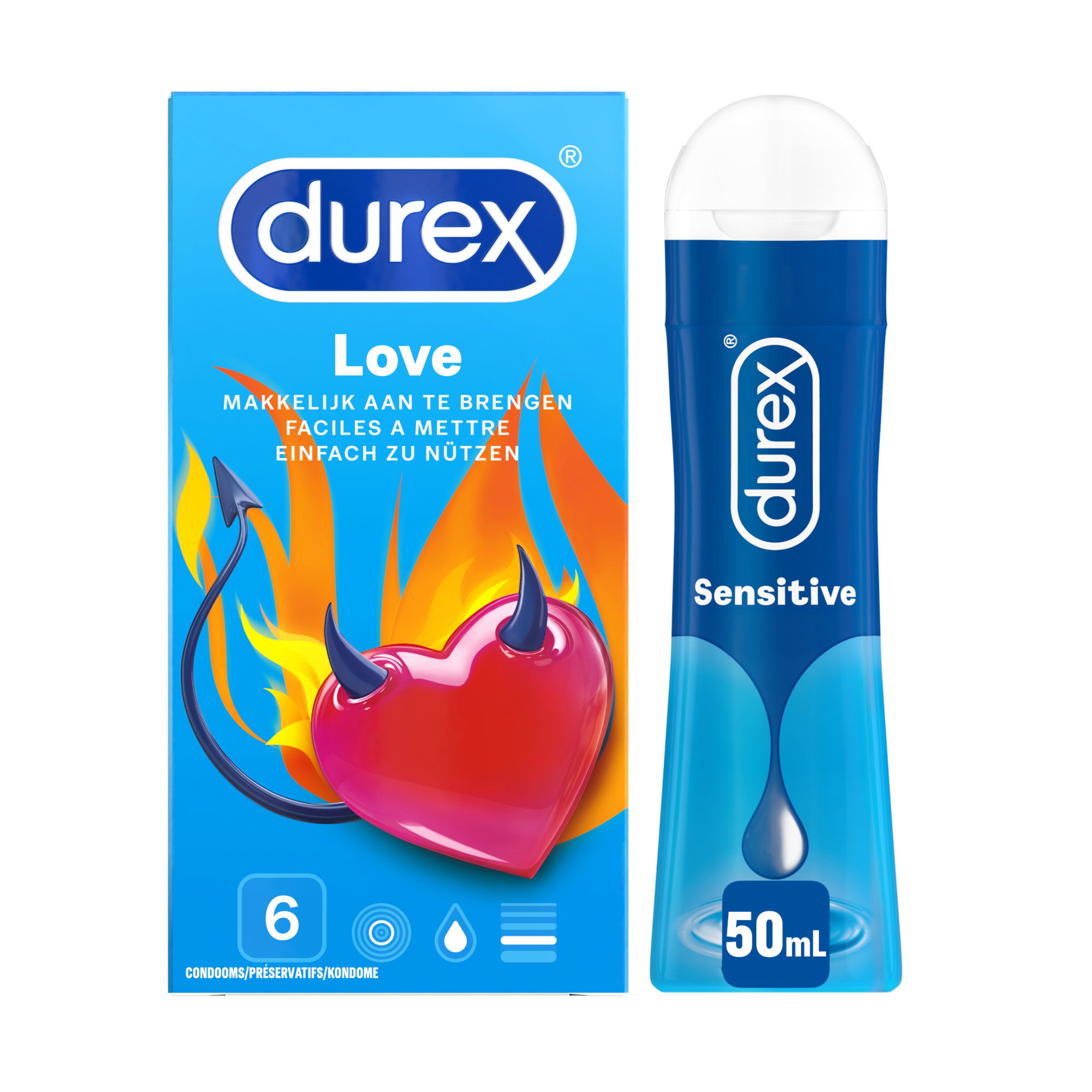 Durex - Condooms Love 6st - Play Sensitive Glijmiddel 50ML