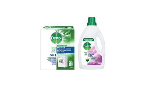Dettol - 2x Dettol Washing Machine Cleaner Duo - 1 x Dettol Laundry Sanitizer Lavender - Voordeelpakket