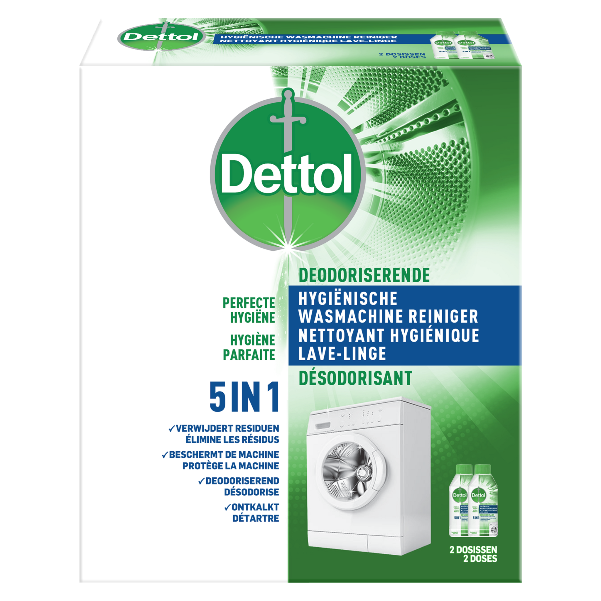 Dettol - 2x Dettol Washing Machine Cleaner Duo - 1 x Dettol Laundry Sanitizer Lavender - Voordeelpakket