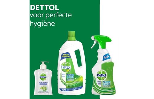 Dettol - Handzeep - Aloe Vera 2x250ml & 1,5L Allesreiniger Power & Fresh - Original & 500ml Allesreiniger Spray Power & Fresh - Original
