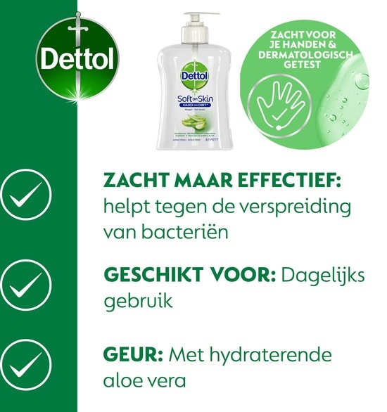 Dettol - Handzeep - Aloe Vera 2x250ml & 1,5L Allesreiniger Power & Fresh - Original & 500ml Allesreiniger Spray Power & Fresh - Original
