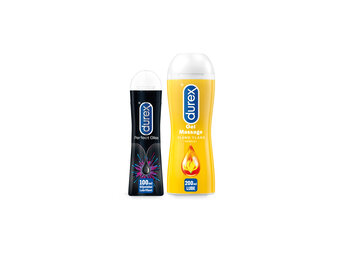 Durex - 200ml Glijmiddel - Perfect Gliss 1x100ml - Play Massage 2/1 Sensitive 1x100ml - Voordeelverpakking