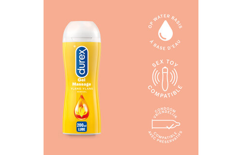 Durex - 200ml Glijmiddel - Perfect Gliss 1x100ml - Play Massage 2/1 Sensitive 1x100ml - Voordeelverpakking