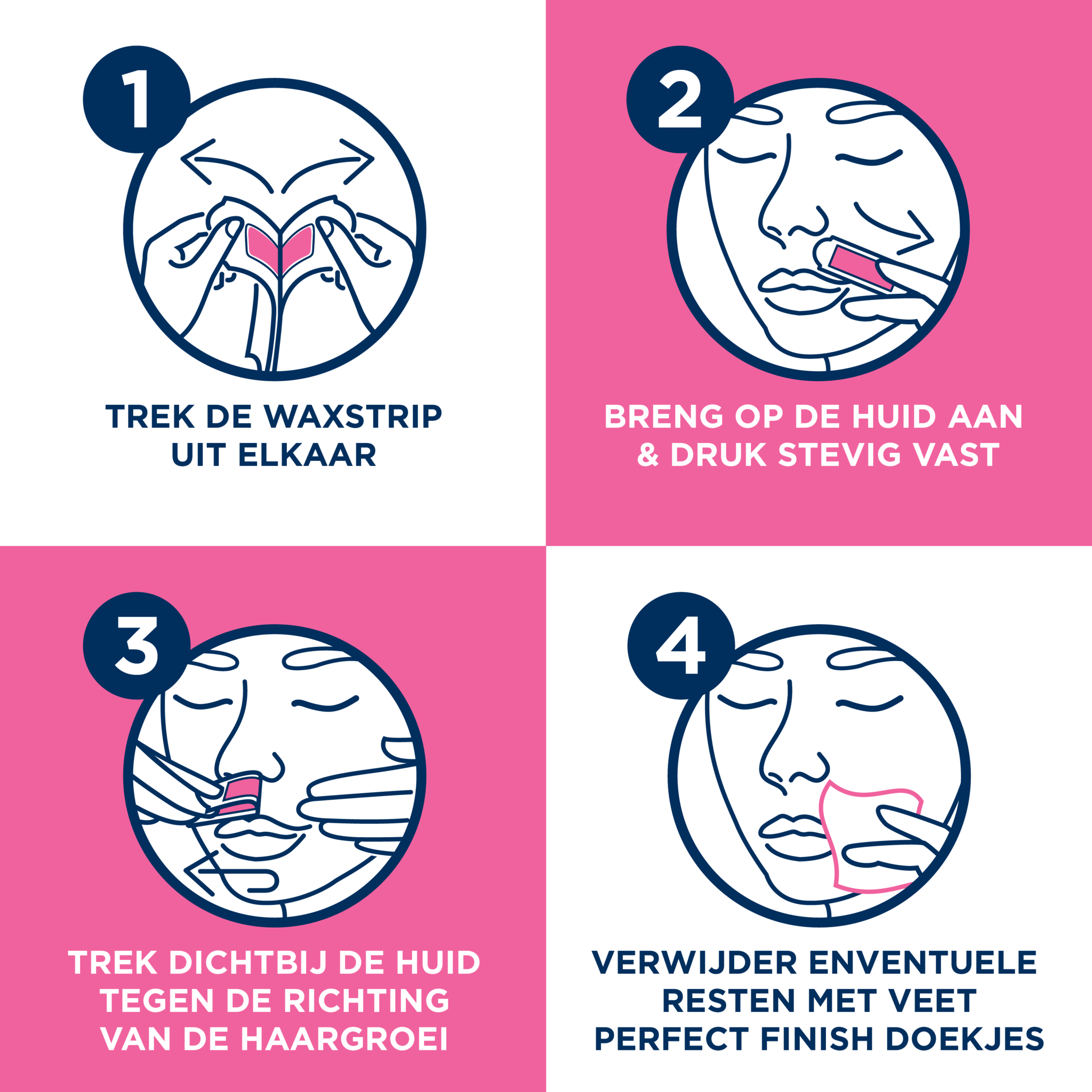 Veet - Pure - Ontharingstrips Oksels Hypoallergene  16 st - Ontharingstrips Gezicht Hypoallergene 20 st