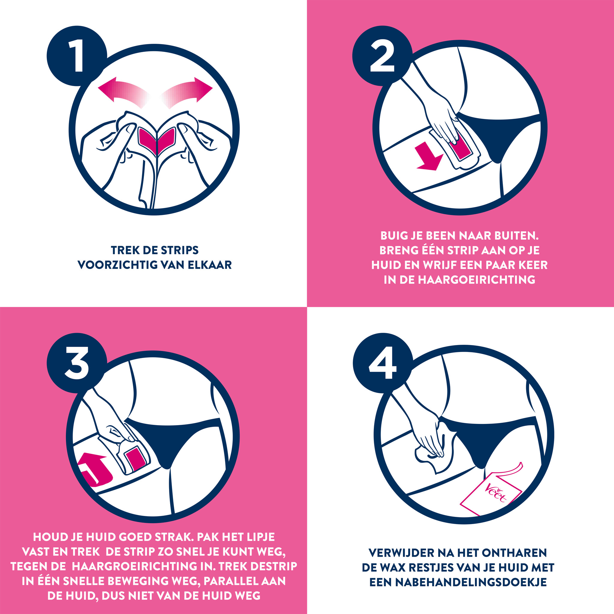 Veet - Pure - Ontharingstrips Oksels Hypoallergene  16 st - Ontharingstrips Bikini Hypoallergene  16 st