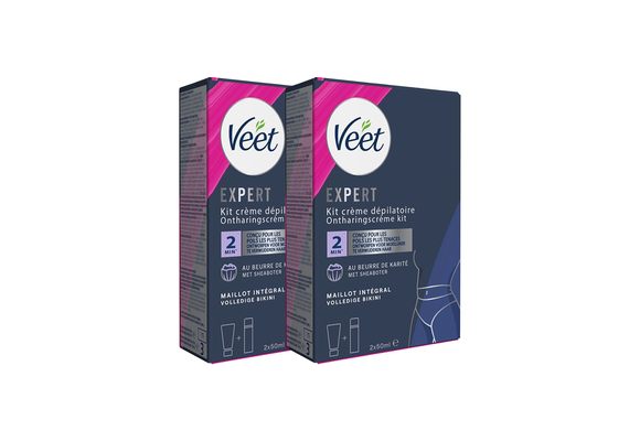 Veet - Expert - Ontharingscreme Bikini Kit 100ml (2 x 50ml) - 2 stuks - Voordeelverpakking