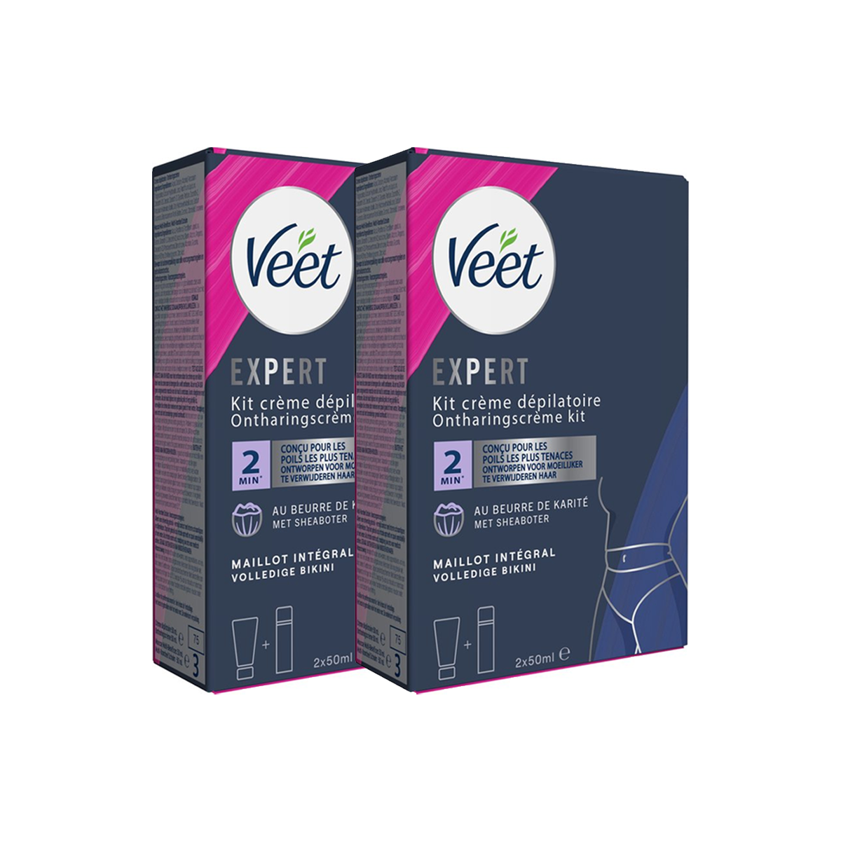 Veet - Expert - Ontharingscreme Bikini Kit 100ml (2 x 50ml) - 2 stuks - Voordeelverpakking